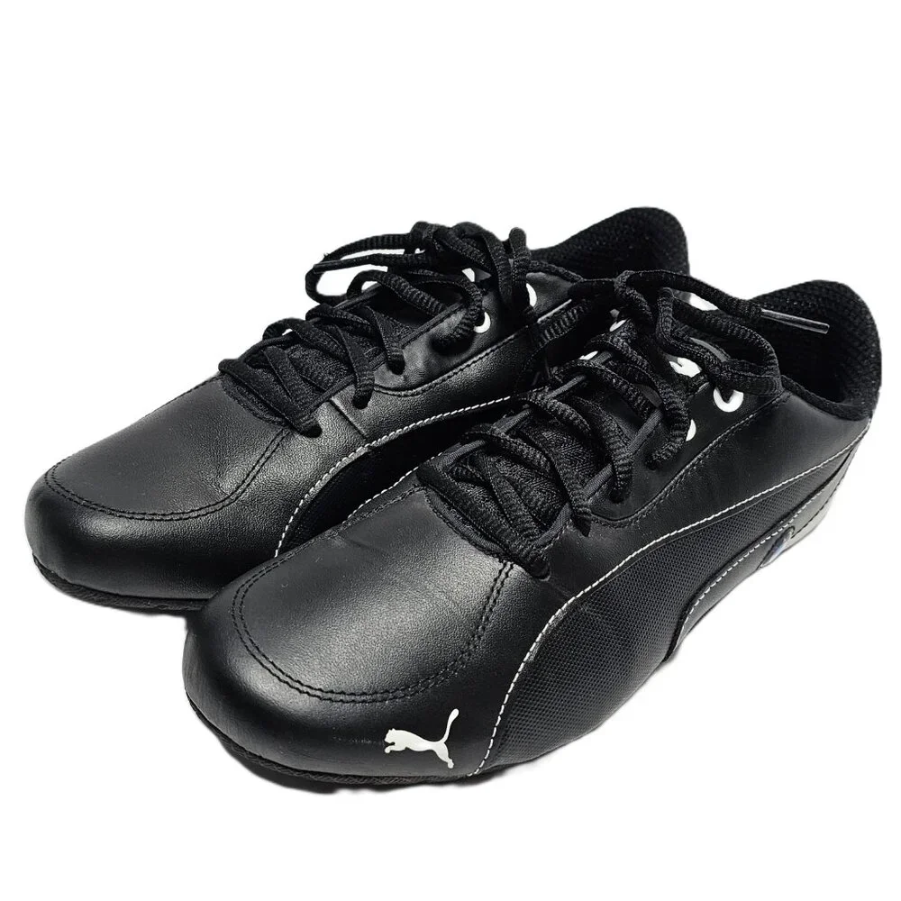 Puma BMW Motorsport Drift Cat 5 Driving Shoes Black Leather Men's 8 Sneakers